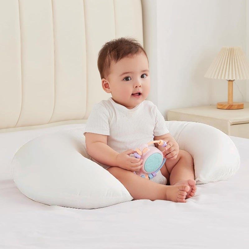 ANHEBEIBEI Nursing Pillow for Bottle and Breastfeeding, Ergonomic Comfort Nursing Essentials for Mom and Baby, Feeding Support Pillow with Removable Cover, Easier and Healthier Nursing (Naked Pillow) - Image 1